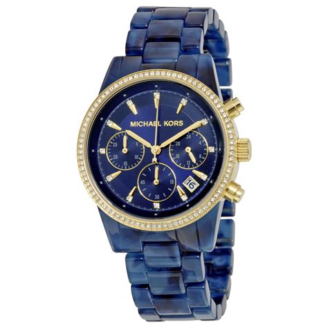 michael kors cobalt blue watch|mini dial designer watch gold.